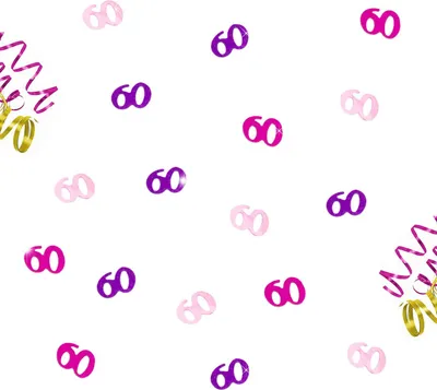 Produktbild von Oblique Unique Konfetti 60 Geburtstag Jubiläum Streudeko Tisch Deko pink rosa lila 14g