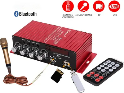 Obrázek produktu pro MA130 DC 12V Auto Bluetooth Mikrofon Zesilovač Inteligentní Audio červená
