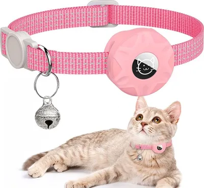 Produktbild von Katzenhalsband für Apple Airtag, Farbe:Rosa