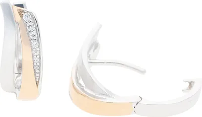 Produktbild von JuwelmaLux Creolen 925 Silber mit Zirkonia Roségold plattiert JL20-06-0715