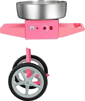 Produktbild von Zuckerwattemaschine, Edelstahl-Schüssel, einstellbare Temperatur, Rosa