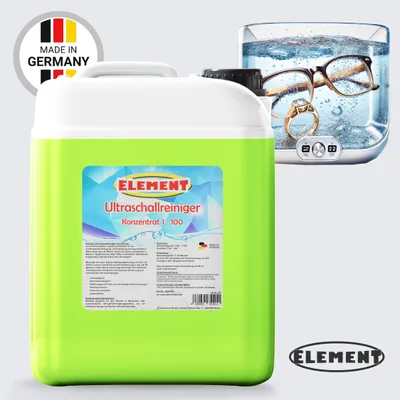 Produktbild von Ultraschallreiniger I 2.5 Liter I Konzentrat 1:100 I zur Reinigung von Brillen, Schmuck, Uhren, Münzen und sonstiger Kleinteile im Ultraschallbad