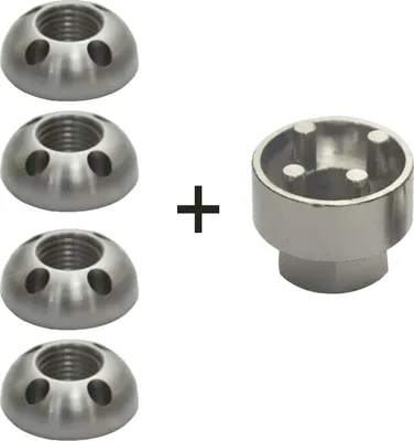 Produktbild von Edelstahl Anti-Diebstahl Muttern M6-M10 | Für Auto & Haus 4 Stück M8