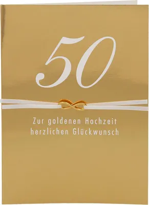 Produktbild von Depesche Klappkarten zur Hochzeit Sortierung : Zur goldenen Hochzeit herzlichen... Klappkarten zur Hochzeit Sortierung : Zur goldenen Hochzeit herzlichen...
