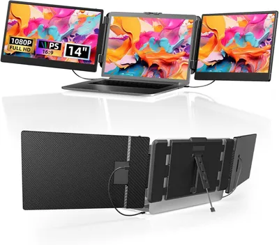 Obrázok produktu pre Prenosný monitor – Druhý displej – Rozšírenie pre notebook – Externý monitor – Displej s rozlíšením Full HD