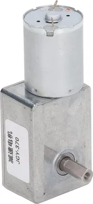 Zdjęcie produktu dla Silnik przekładniowy 12 mm z podwójnym wałem i samoblokującą przekładnią ślimakową z podstawą mocującą DC12V 18 obr