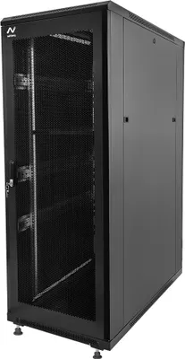 Zdjęcie produktu dla Szafa Rack NETBERG 19" 32U 600x1000mm serwerowa instalacyjna na elektronikę stojąca drzwi perforowane czarna
