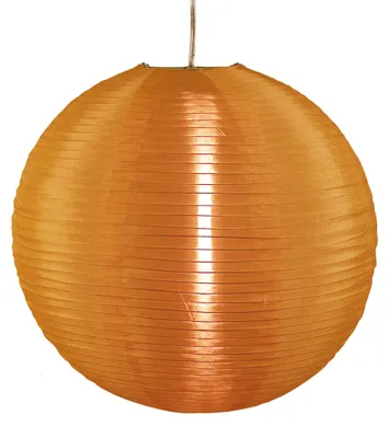 Produktbild von Japanballon d: 50 cm, Leuchtenschirm im Asia Style, aus Metall und Textilmaterial in orange, 50 cm hoch, Ø 50 cm, für E27 -Fassung
