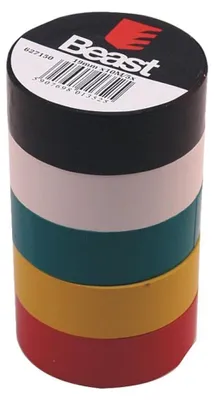 Obrázek produktu pro Barevná izolační páska 19 mm x 10 m 5 kusů.
