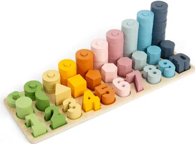 Produktbild von BigJigs Holz Zählspiel Lernspielzeug - 1-10 Counting Board