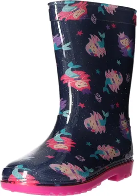 Produktbild von Sneakers Kinder-Gummistiefel Meerjungfrau Blau-Pink-Mehrfarbig, Farbe:blau, EU Größe:29