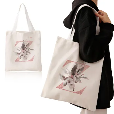 Image de Sac en coton NeutypeChic, 45 x 38 cm. Sac en tissu de haute qualité avec fermeture éclair