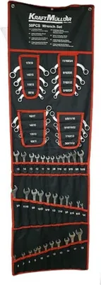 Produktbild von 50 tlg Maulschlüssel Set Ringschlüssel Satz Metrisch/Zoll SAE
