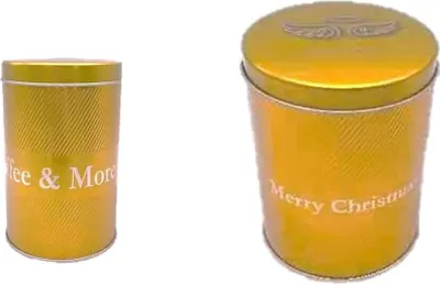 Produktbild von Keksdosen Plätzchendose Kaffeedose 2er Set mit Merry Christmas-Design