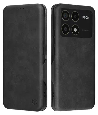 Produktbild von Techsuit Safe+ Book Wallet Klapphülle für Xiaomi Poco F6 Pro - Schwarz