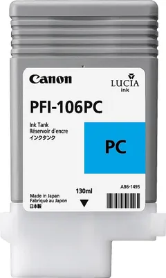 Obrázek produktu pro Canon PFI-106 PC, Cyan fotografická, Inkoust na bázi barvy, 1 kusů