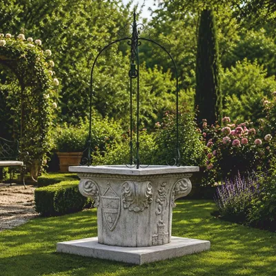 Immagine prodotto di Casa Padrino Fontana da giardino in stile barocco Grigio / Nero 120 x H. 260 cm -  Italy