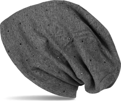 Produktbild von styleBREAKER Damen Beanie Mütze mit edler Strass-Nieten Applikation, Longbeanie Slouch 04024037