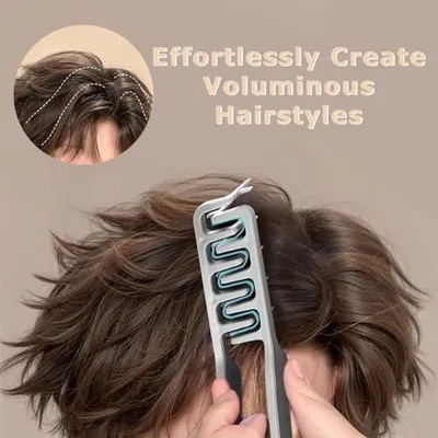 Produktbild von 4 Texturkämme für Locken und Styling, Kämme mit Stylingzähnen für mehr Volumen am Haaransatz und zur Pflege des Ponyansatzes, für Männer und Frauen