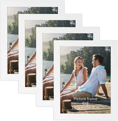 Obrázek produktu pro Sada bílých fotorámečků 8x6 palců – na zeď i na stůl