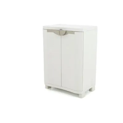 Produktbild von Garderobe aus Harz, hell- und dunkelbeige, 70x45x100 cm, mit 2 Regalen, Bausatz