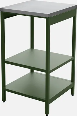 Produktbild von sweeek - Outdoor-Küche aus Stahl mit 2 Regalböden L 49 cm - Grün