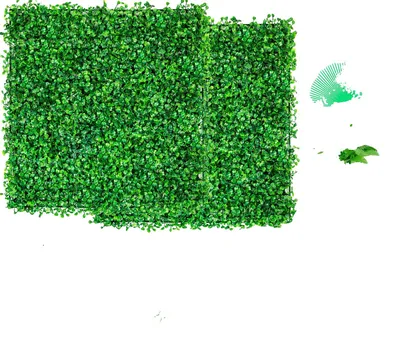 Produktbild von VEVOR Künstliches Buchsbaum-Panel UV 12 Stück Buchsbaum-Heckenwand-Panels Künstlicher Gras-Hintergrund Wand 20X20" 4cm Grünes Gras Wand Fake-Hecke für Dekoration Sichtschutzzaun Innen Außen Garten Hinterhof, 10x10 Zoll-64 Nägel-24 Stück