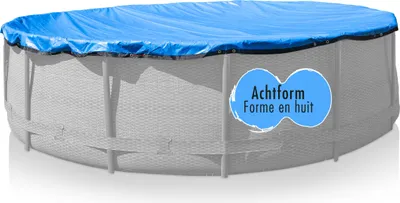Produktbild von Pool Abdeckplane 9,20 x 6 m, Achtform, 200 g/m²
