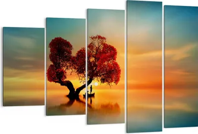 Produktbild von Bild auf Leinwand - Leinwandbild - See Natur Nacht - 150x100cm - Wand Bild - Wanddeko - Wandbilder - Leinwanddruck - Bilder - Kunstdruck - Wanddekoration - Leinwand bilder - Wandkunst - EG150x100-3458