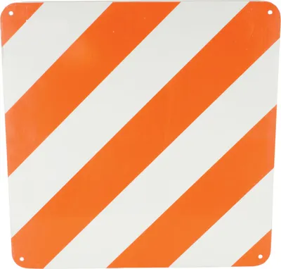 Produktbild von Warnschild für Absperrungen und Gefahrenbereiche, rot-weiß gestreift, 50x50cm