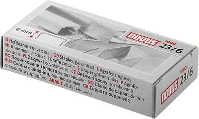 Produktbild von NOVUS Heftklammer 23/6 042-0039 verzinkt 1.000 St./Pack.