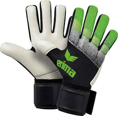 Produktbild von Erima Fußball Torwarthandschuhe FLEXINATOR knit Herren schwarz grün Gr 12