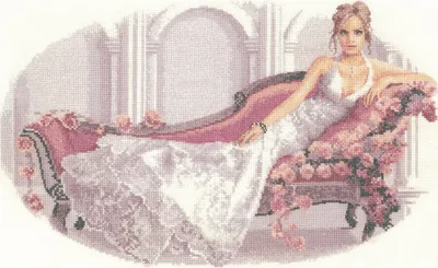 Zdjęcie produktu dla Zestaw do haftu krzyżykowego Heritage "Abbi (L)", wzór do liczenia, JLAB1222-E, 40x23cm