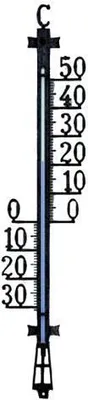 A thermometer showing a temperature reading.