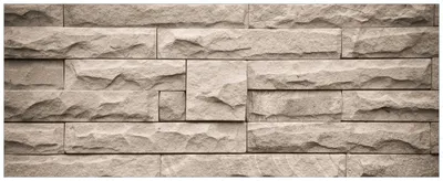 Produktbild von Wallario Premium Glasbild, freischwebende Optik, kräftige Farben, Größe 80 x 32 cm Motiv Steinwand grau-braun