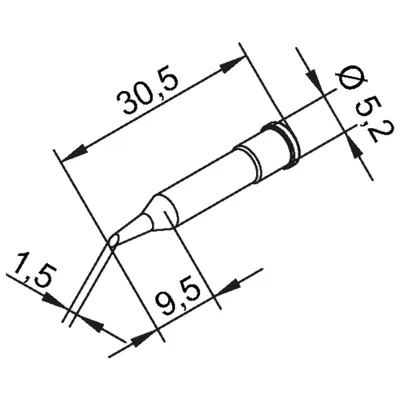 Immagine prodotto di Punta per saldatore Ersa serie 0102, ADLF15/1,5 mm, smussata 0102ADLF15/SB