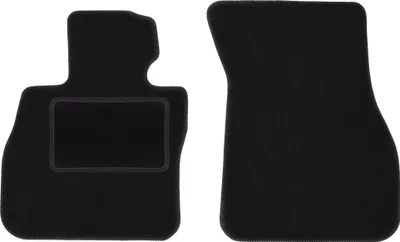 Produktbild von Velours-Fußmatten Vorne passend für BMW 1 F40 (Schrägheck, Bj. 2019-) –  schwarz, passgenau, mit Befestigungen set 2 Stk. - STANDARD