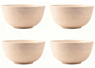 Müslischalen Set 4er, beige, Kunststoff, BPA-frei, mikrowellengeeignet