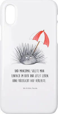 Produktbild von Mr. & Mrs. Panda Iphone 10 Handyhülle Seeigel - Weiß - Geschenk, Achtsamkeit, Cover, Meer, Leben, Lebe, X, Hier und Jetzt, Selbstliebe, Handy, Case