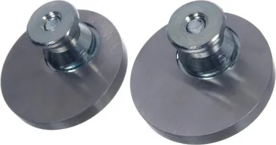 Produktbild von NAJDER Kit Montageplatten für Einseitige Edelstahl-Türgriffe 45° - für Runde Türgriffe - für Handgriffe - Satz: 2 x Blech, 2 x Montagehülse, 10 x Schrauben - 37x37x5 mm - A2 AISI 304