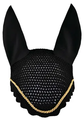 Produktbild von Eskadron Fliegenkopfschutz Regular Gold Basics Fliegenhaube Black Full