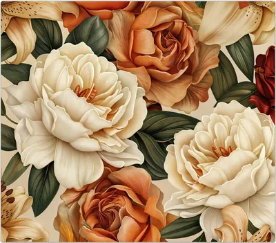 Produktbild von Spritzschutz Herdabdeckplatte Schneidebrett aus Glas Blumenpracht 1-Teilig (60x52cm)