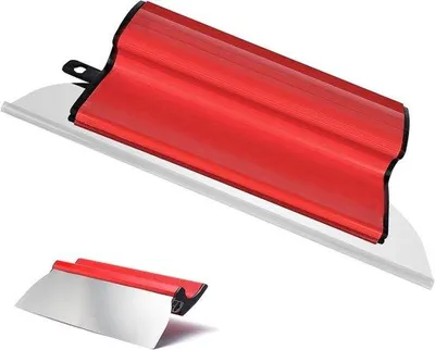 Zdjęcie produktu dla Narzędzie ścienne z ergonomiczną rączką, płaska szpachla ze stali nierdzewnej do wygładzania powierzchni płyt gipsowo-kartonowych