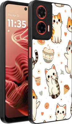 Produktbild von Smartphonica Telefon Fall geeignet für Motorola Moto G35 mit Katze drucken - TPU zurück Abdeckung Fall Katze Design