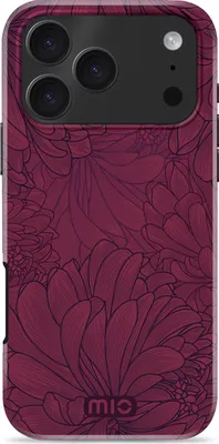 Imagen del producto de Funda rígida para iPhone 17 Pro con tecnología MagSafe, color "Berry Blooms" (estampado floral)