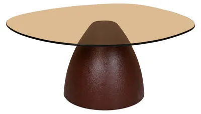 Produktbild von Couchtisch Mylon mit Rauchglasplatte 86cm - Bordeaux