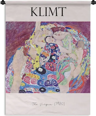 Produktbild von MuchoWow® Wandteppich Wandbehang Gemälde - Gustav Klimt - Die Jungfrau (1980) 60x80 cm Tapisserie Dekoration Wandtuch - Decke - Wandtücher - Wohne