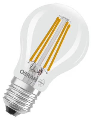 Obrázek produktu pro LED žárovka OSRAM LED Superstar Classic A 60 v klasickém tvaru žárovky, čiré skleněné tělo, 3,8 W, 806 lm, patice E27, teplé bílé světlo 2700 K, EEK A, průměr 60 mm, 2 balení