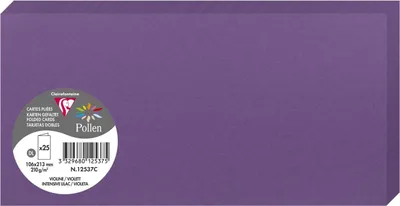 Image de Pollen by Clairefontaine 12537C Pollen by Clairefontaine Doppelkarte DL, violet