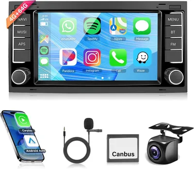 Imagen del producto de Radio para coche - Receptor multimedia - Sistema de navegación - Radio GPS - Pantalla táctil - Pantalla de 7 pulgadas